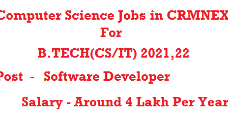 computer science jobs for b.tech